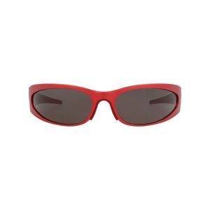 Balenciaga Shield-Frame Alluminium Sunglasses Red Mens
